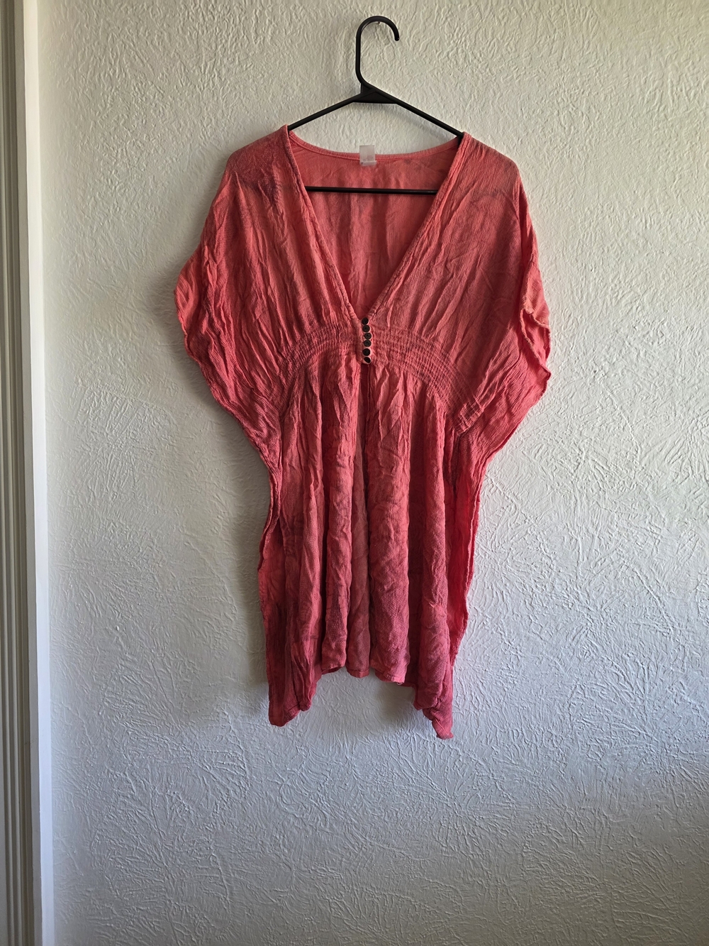 Boho India Boutique Open Front Coral Pink Tunic